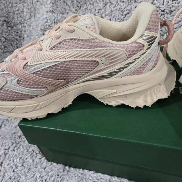 Lacoste Women's Pink and Cream Sneakers L003 Neo Shot Size 7.5 - Picture 9 of 15
